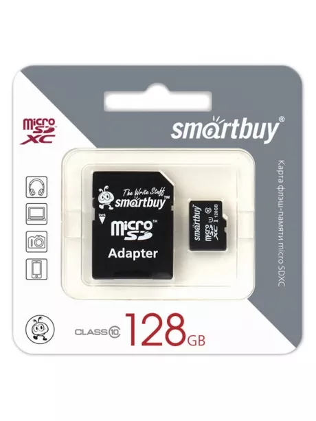 карта памяти SmartBuy 128Gb microSDXC Class 10 