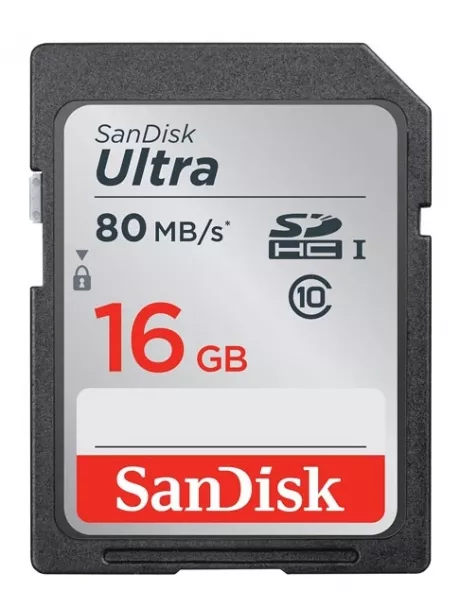 карта памяти SanDisk 16Gb SDHC Class 10 Ultra  UHS-I 80MB/s 