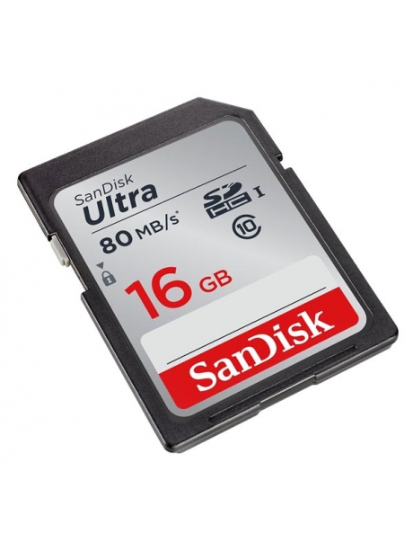 карта памяти SanDisk 16Gb SDHC Class 10 Ultra  UHS-I 80MB/s 