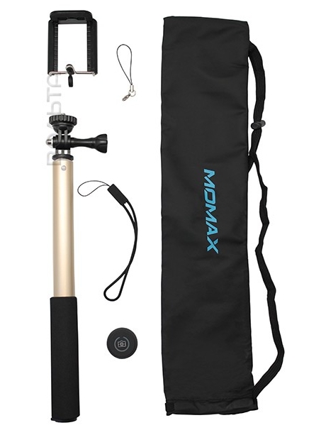 монопод для селфи Momax SelfiFit Bluetooth Selfi Pod KMS1 golden