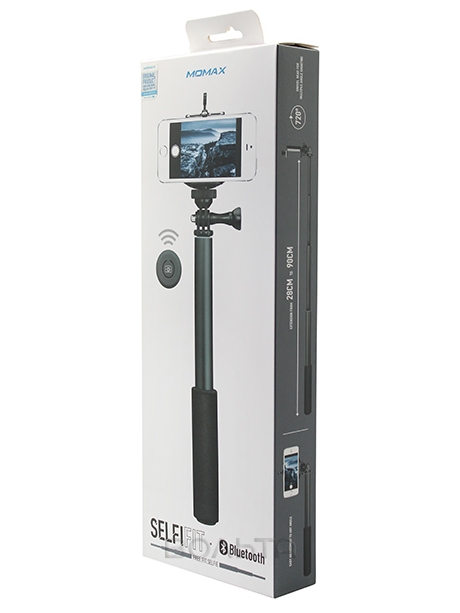 монопод для селфи Momax SelfiFit Bluetooth Selfi Pod KMS1 black