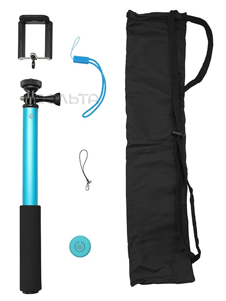 монопод для селфи Momax SelfiFit Bluetooth Selfi Pod KMS1 blue