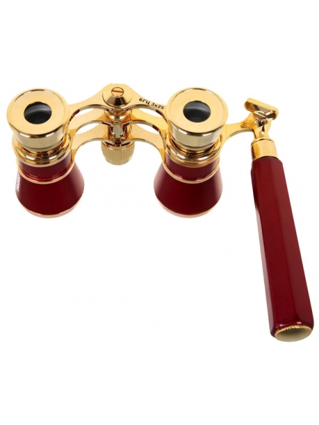 театральный бинокль Veber Opera БГЦ 3x25 лорнет красный
