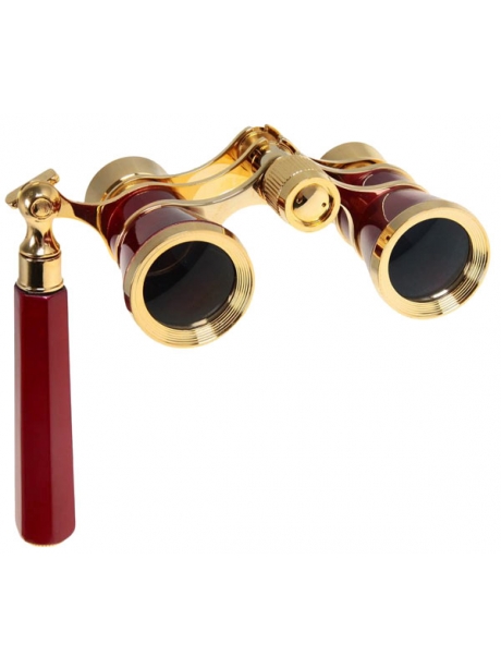 театральный бинокль Veber Opera БГЦ 3x25 лорнет красный