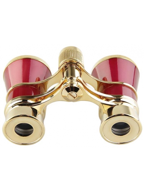 театральный бинокль Veber Opera БГЦ 3x25 с фокусировкой красный