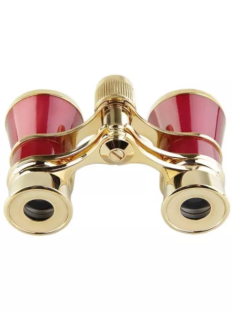 театральный бинокль Veber Opera БГЦ 3x25 с фокусировкой красный