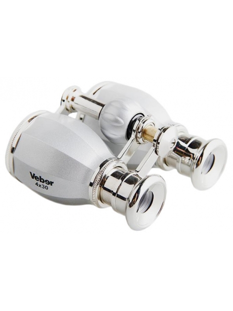 театральный бинокль Veber Opera БГЦ 4x30 серебристый