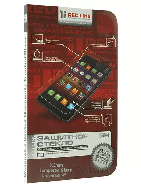 защитное стекло Red Line универсальное 4" 