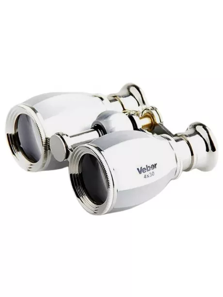 театральный бинокль Veber Opera БГЦ 4x30 серебристый