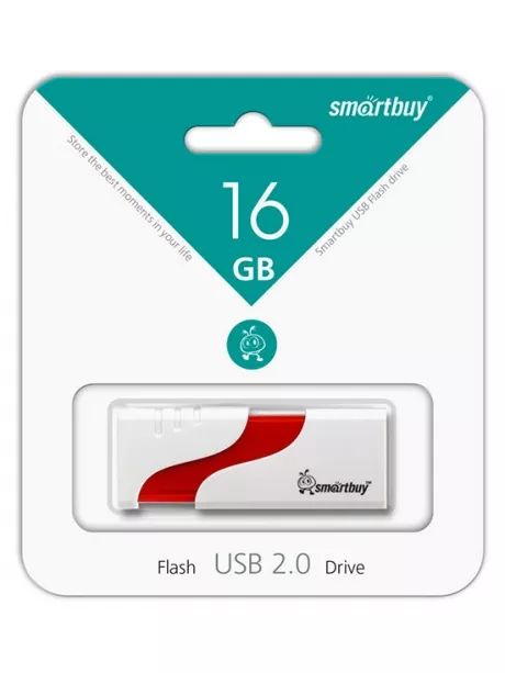 флешка USB SmartBuy Hatch 16Gb white