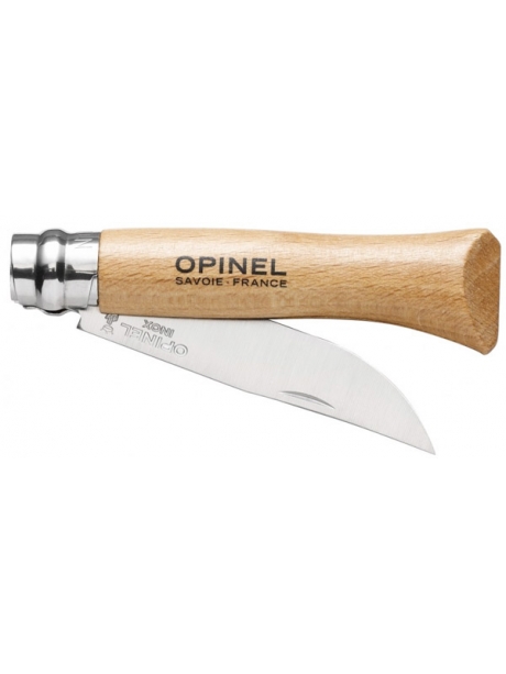 складной нож-брелок Opinel №02 Stainless Steel бук