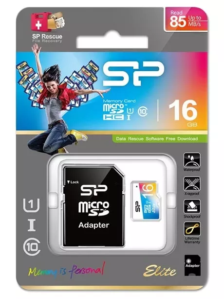 карта памяти Silicon Power 16Gb microSDHC Class 10 Elite COLORED 