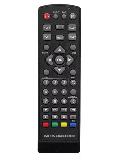 универсальный пульт для ТВ приставок HUAYU DVB-T2+2 