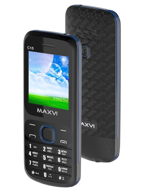мобильный телефон Maxvi C15 black-blue