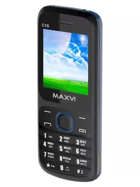 мобильный телефон Maxvi C15 black-blue