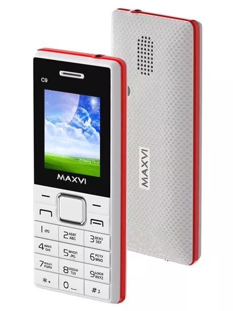 мобильный телефон Maxvi C9 white-red