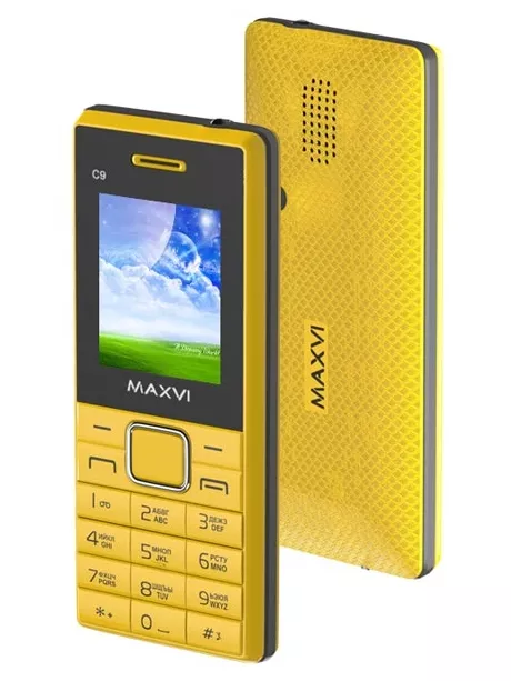 мобильный телефон Maxvi C9 yellow-black