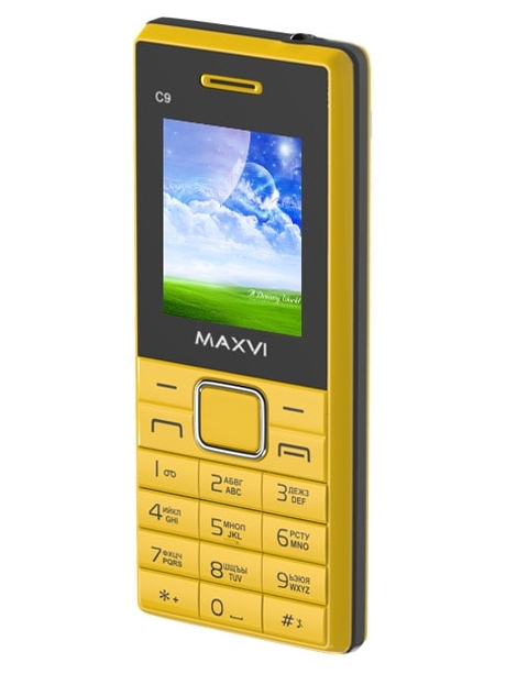 мобильный телефон Maxvi C9 yellow-black