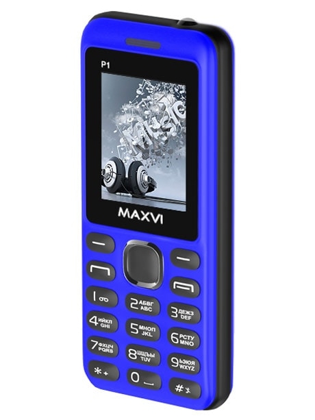 мобильный телефон Maxvi P1 blue-black