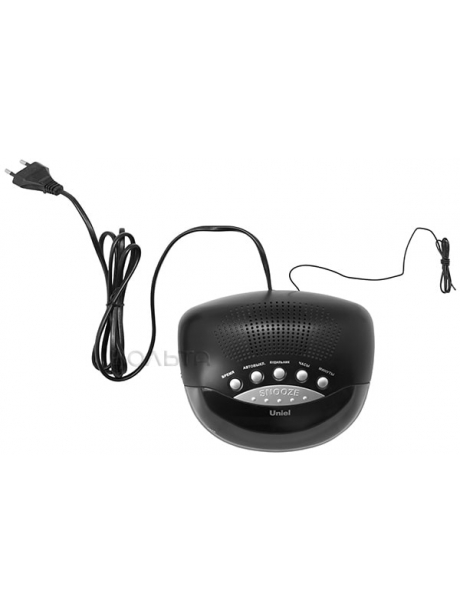 электронные часы настольные с радиоприемником Uniel UTR-21 black/white