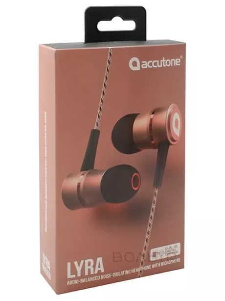 наушники с микрофоном Accutone Lyra rose gold