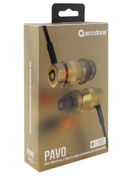 наушники с микрофоном Accutone Pavo gold
