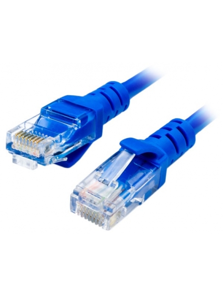 патч-корд ATcom UTP, 7,5 m, литой, RJ45, Cat.5e синий