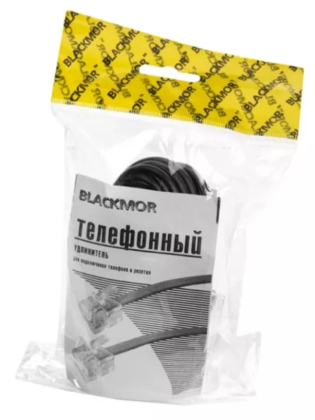 телефонный шнур RJ11 BLACKMOR NTE7 черный