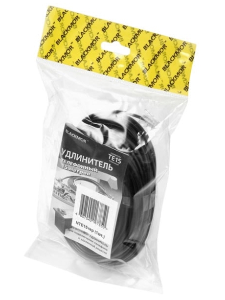 телефонный шнур RJ11 BLACKMOR NTE15 черный