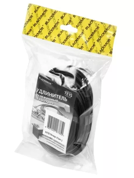 телефонный шнур RJ11 BLACKMOR NTE15 черный
