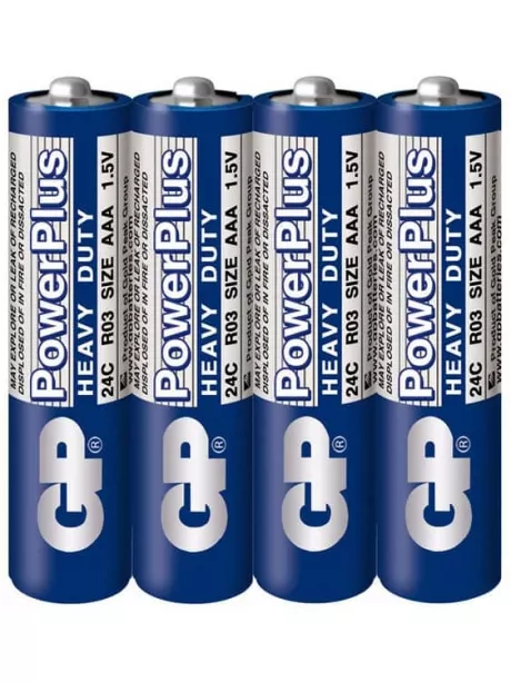 батарейки (4 шт.) GP R03/AAA PowerPlus HEAVY DUTY-OS4 