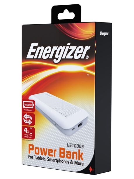 внешний аккумулятор Energizer Power Bank UE10005 10000 mAh white