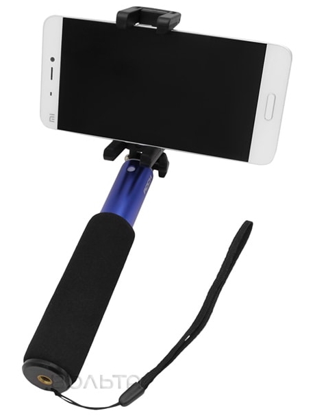 монопод для селфи Rock Selfie Shutter &amp; Stick II 15см-60см blue