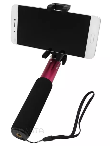 монопод для селфи Rock Selfie Shutter &amp; Stick II 15см-60см red