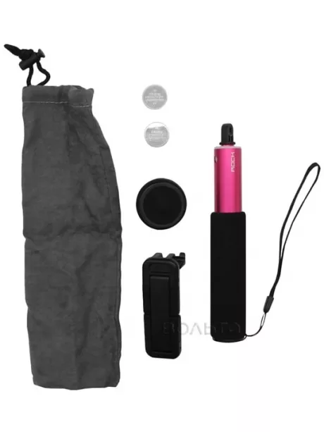 монопод для селфи Rock Selfie Shutter &amp; Stick II 15см-60см red