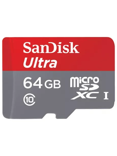 карта памяти SanDisk 64Gb microSDXC Class 10 Ultra 80Mb/s без адап 