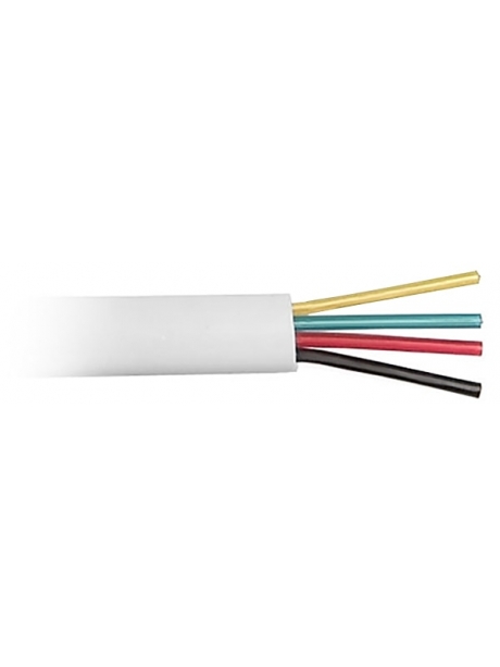 кабель телефонный ATcom 4 жильный (26 awg CCS, 100 m) white