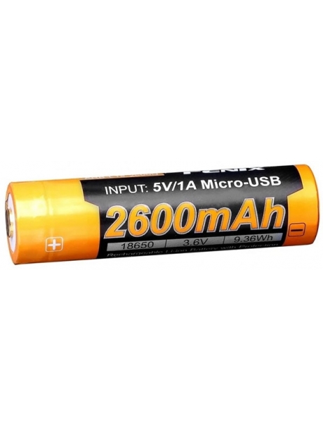 аккумулятор с USB портом Fenix ARB-L18 18650 USB Li-Ion 2600mAh, защищенный 