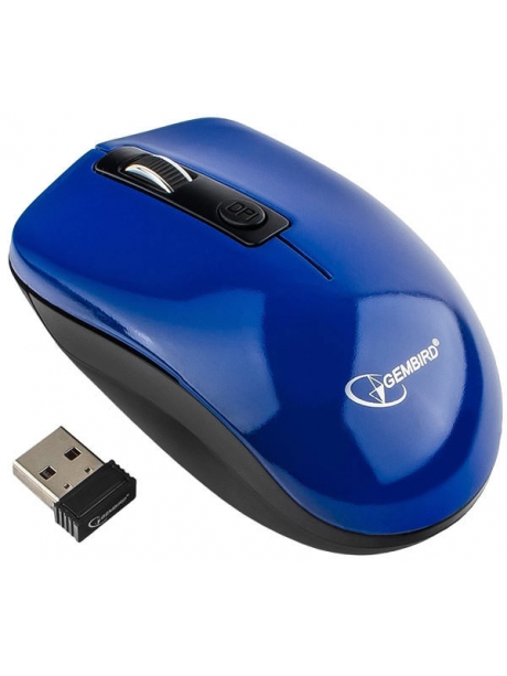 бесшумная беспроводная мышь Gembird MUSW-400 blue