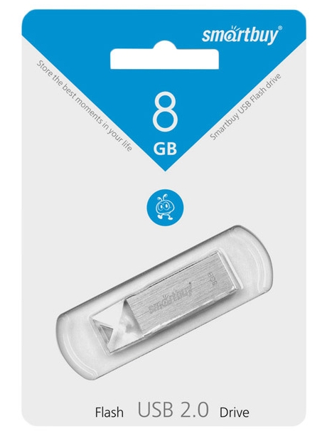 флешка USB SmartBuy U10 8Gb silver