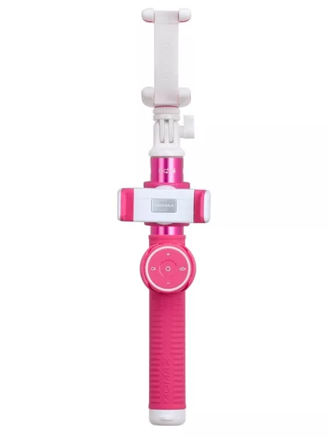 монопод для селфи с двумя креплениями Momax Selfie Hero Duo Selfie Pod 100cm KMS10 pink