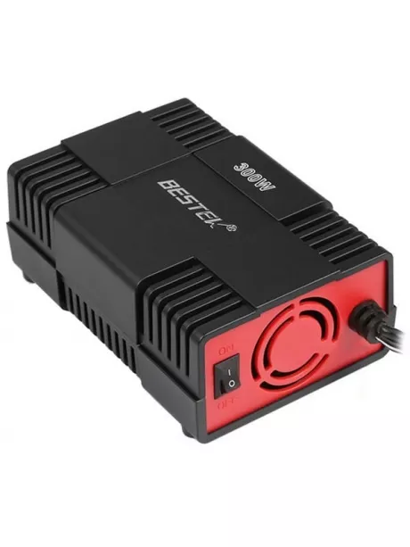 автомобильный инвертор напряжения Bestek 300W Car Inverter MRI3013MU black red