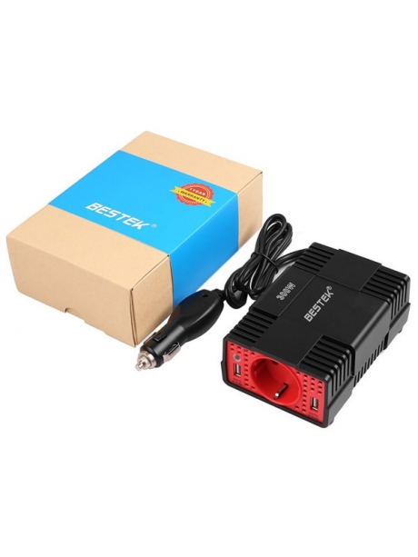 автомобильный инвертор напряжения Bestek 300W Car Inverter MRI3013MU black red