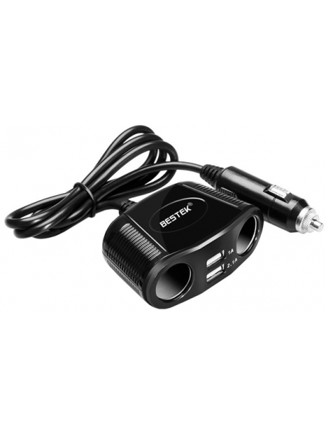 разветвитель в прикуриватель автомобиля Bestek Car socket splitter MRS152BK black
