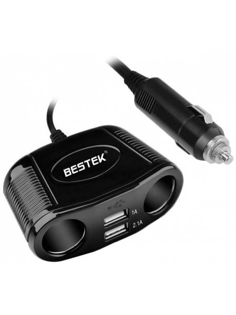 разветвитель в прикуриватель автомобиля Bestek Car socket splitter MRS152BK black