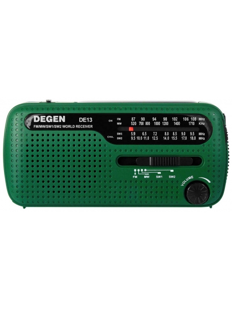 радиоприемник для экстремальных условий Degen DE13 DSP green