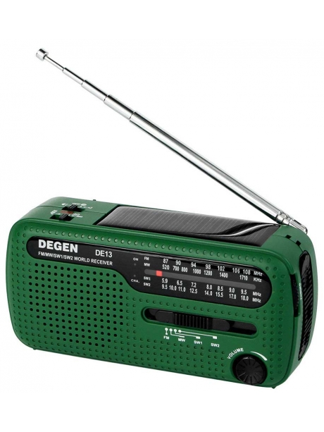 радиоприемник для экстремальных условий Degen DE13 DSP green