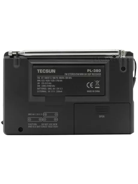 цифровой радиоприемник с хорошим приемом Tecsun PL-380 (export version) black