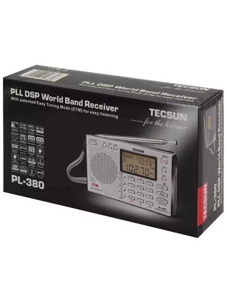 цифровой радиоприемник с хорошим приемом Tecsun PL-380 (export version) black