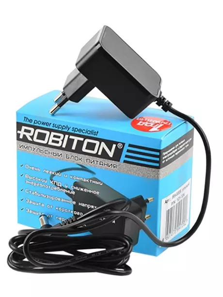 блок питания для радиотелефонов Robiton ID6,5-500S угловой 4,8x1,7/15 (+) черный